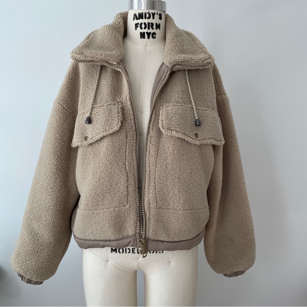 Zara Sz S Cozy Fleece Bomber